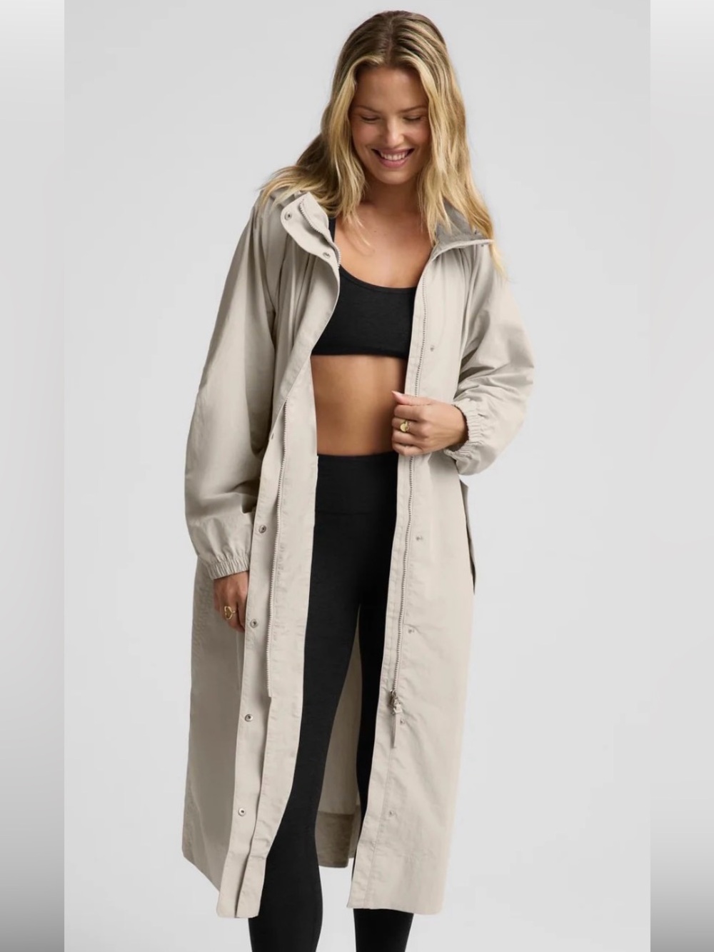 Beyond Yoga En Route Long Jacket Riverbed Color Size Medium NWT